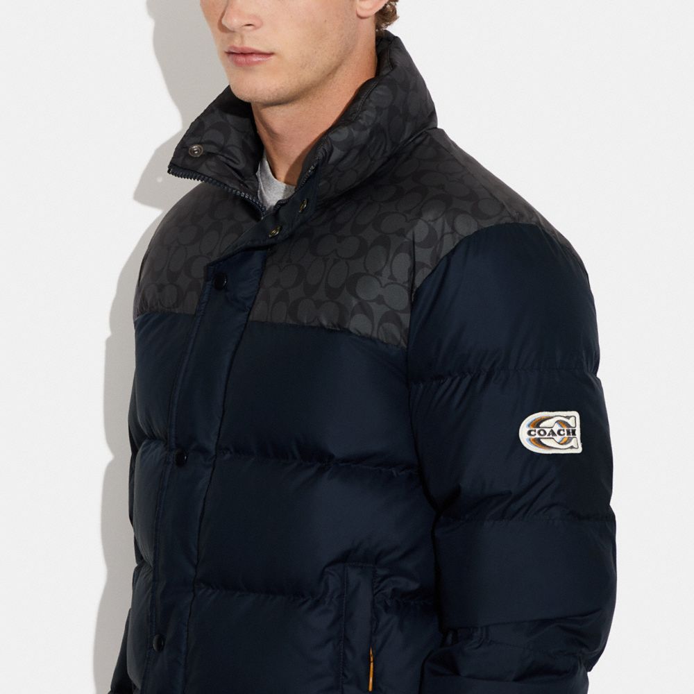 COACH® | Colorblock Signature Puffer Jacket