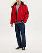 COACH®,SHORT PARKA,Polyester,Red,Scale View