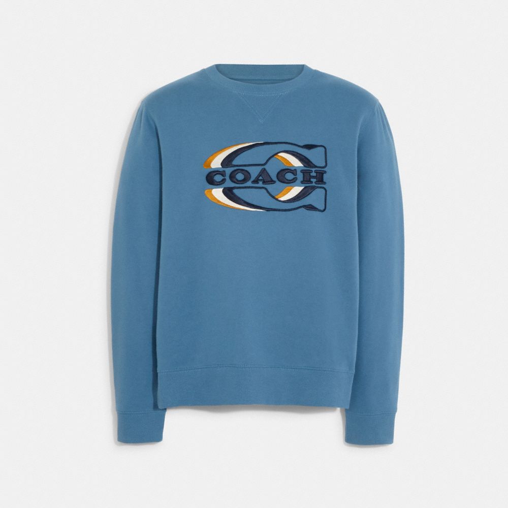 Modern Signature Logo Sweatshirt, Blue