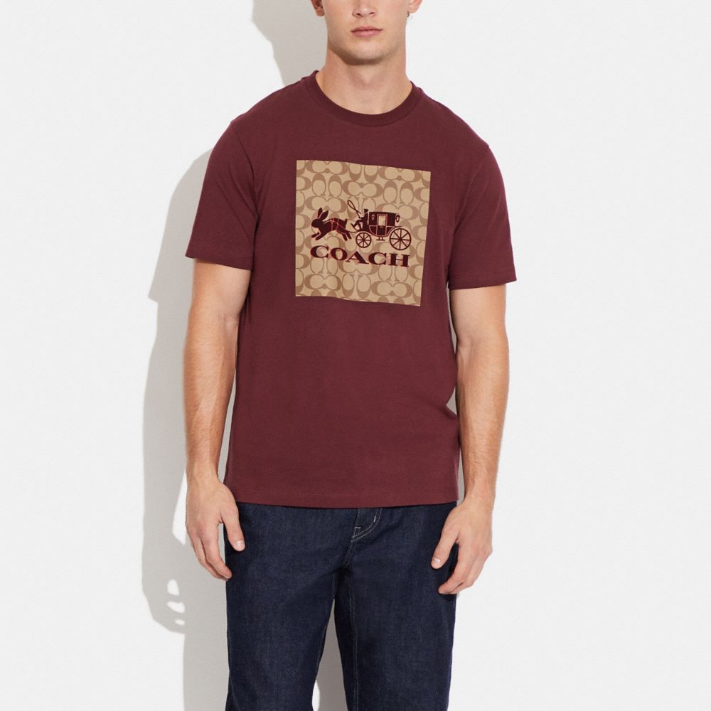 COACH®,Lunar New Year Signature Rabbit And Carriage T Shirt,,Scale View