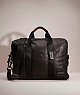 COACH®,RESTORED PACER BRIEF,Smooth Leather,Large,Black Copper/Black,Front View