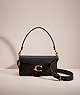 COACH®,RESTORED TABBY SHOULDER BAG 26,Polished Pebble Leather,Medium,Brass/Black,Front View