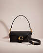 COACH®,RESTORED TABBY SHOULDER BAG 26,Polished Pebble Leather,Medium,Brass/Black,Front View