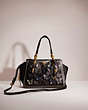 COACH®,RESTORED DREAMER WITH BUTTERFLY APPLIQUE AND SNAKESKIN DETAIL,Smooth Leather,Small,Brass/Black Multi,Front View