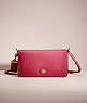 COACH®,RESTORED DINKY CROSSBODY,Glovetanned Leather,Mini,Brass/Dusty Pink,Front View