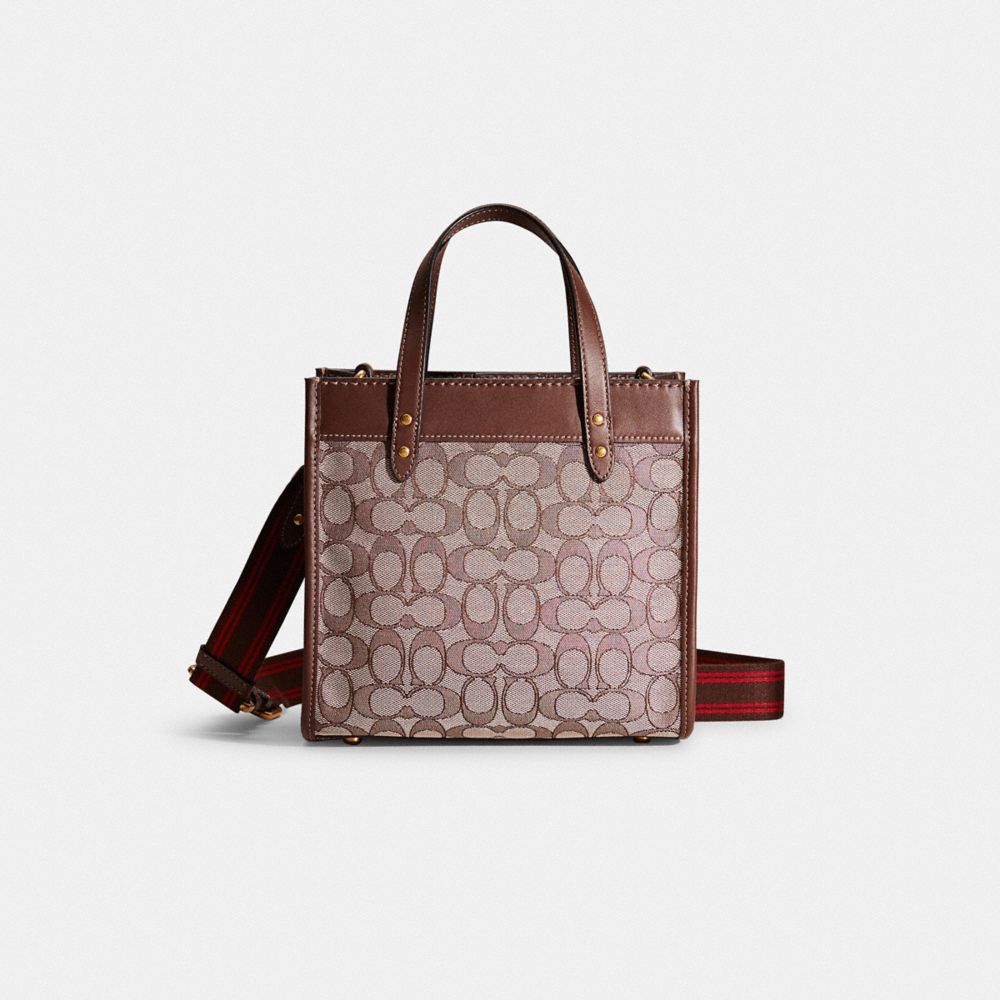 Coach Zip Top Tote newest In Signature Jacquard