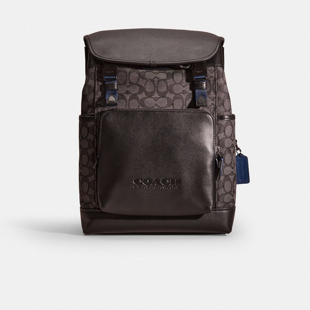 Restored League Flap Backpack In Signature Jacquard