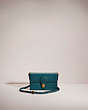 COACH®,RESTORED CITY BLOCKS RECTANGLE BAG 18,Glovetanned Leather,Small,Brass/Deep Teal,Front View