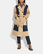 COACH®,SIGNATURE QUILTED TRENCH COAT,Classic Khaki/Navy,Scale View