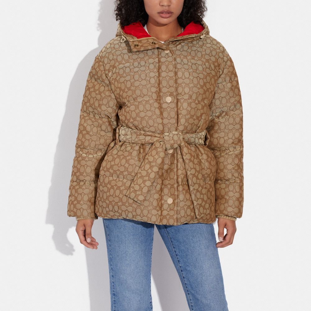 COACH®  Signature Jacquard Down Pillow Jacket