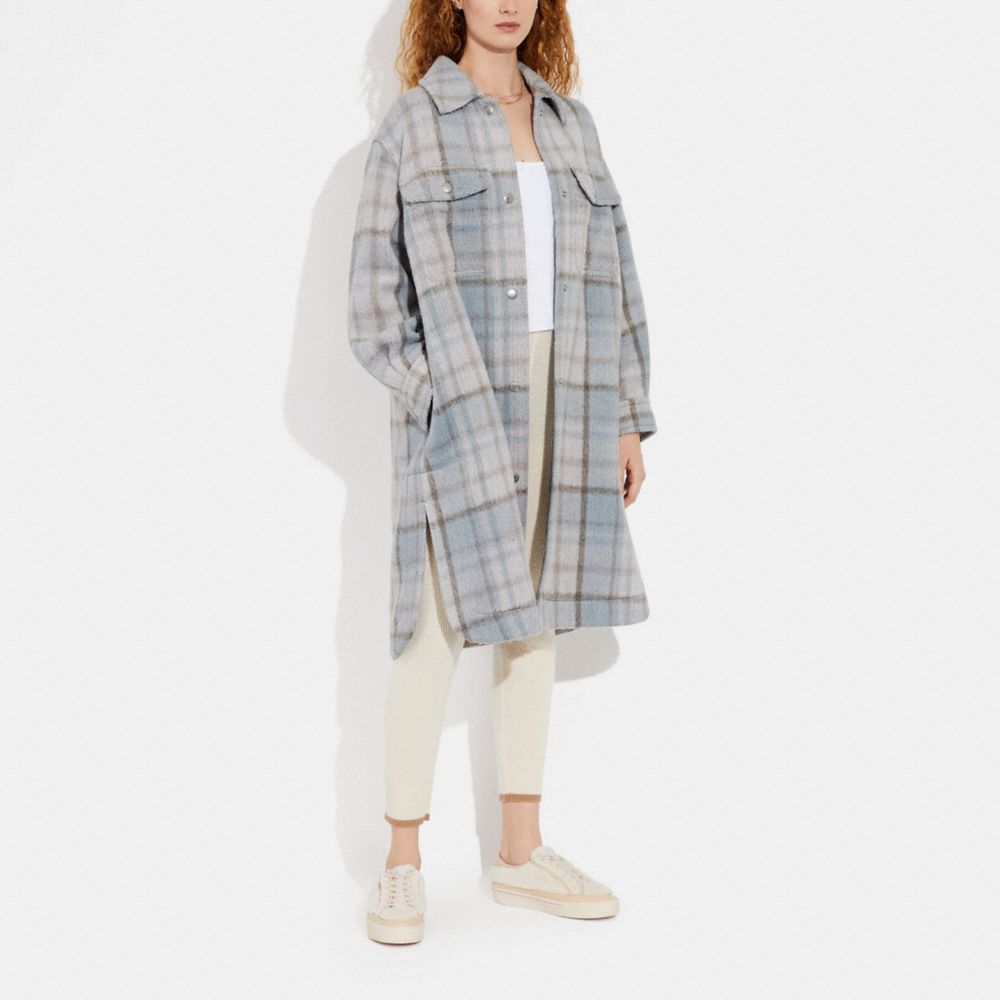 Plaid Long Shacket