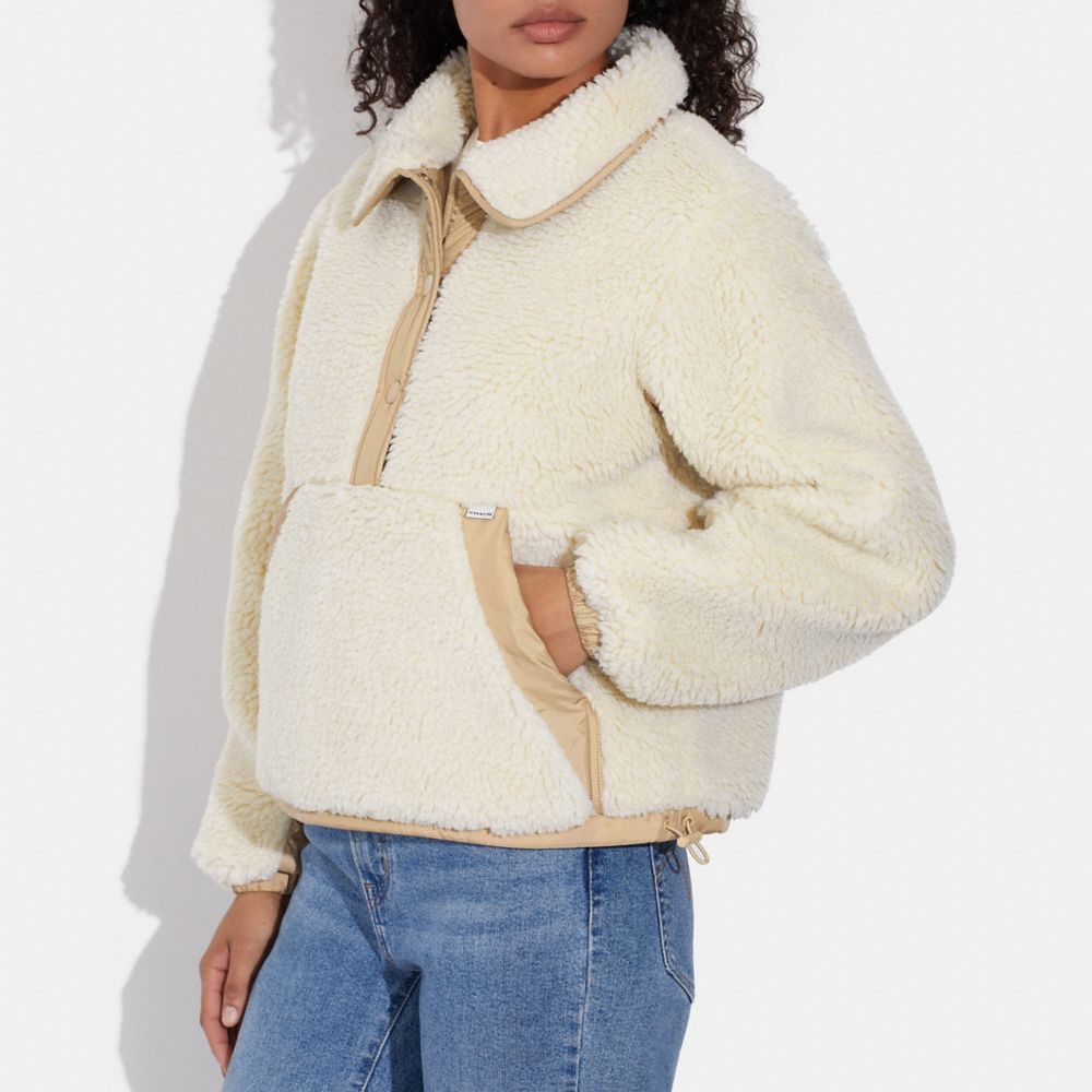 COACH® | Sherpa Pull Over In Recycled Polyester