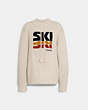 COACH®,SKI SWEATER,Ivory,Front View