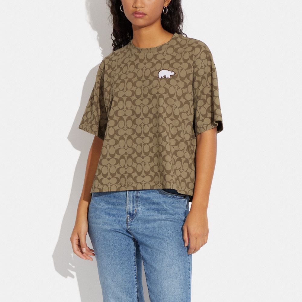 COACH®,Signature Polar Bear T Shirt,,Scale View