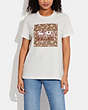 COACH®,SIGNATURE HORSE AND CARRIAGE SNOWFLAKE T-SHIRT,cotton,White,Scale View