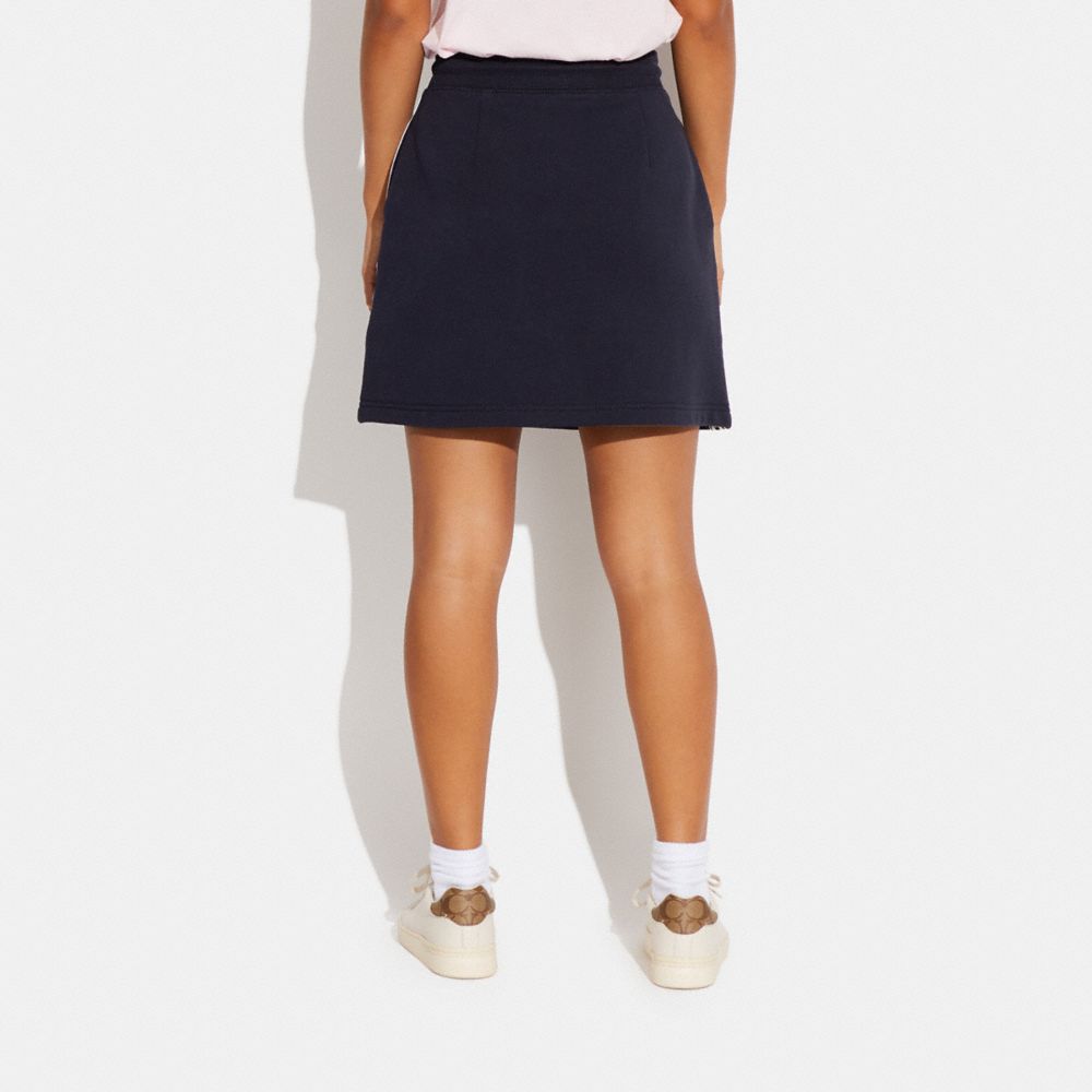 COACH®,A-LINE SHORT SKIRT,Navy,Scale View