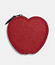 COACH®,APPLE COIN POUCH,Crossgrain Leather,Gunmetal/1941 Red,Front View