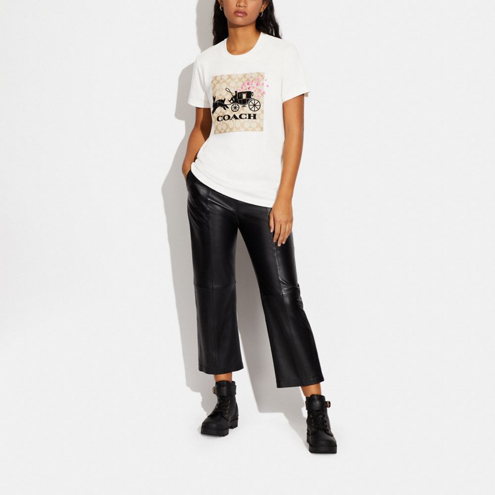 COACH  コーチ　ルーナー シグネチャー  Tシャツ  ホワイト