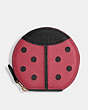 COACH®,LADYBUG COIN POUCH,Mini,Im/Strawberry Haze Multi,Front View