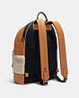 COACH®,WEST BACKPACK WITH COACH MOTIF,Shearling,X-Large,Black Antique Nickel/Natural,Angle View