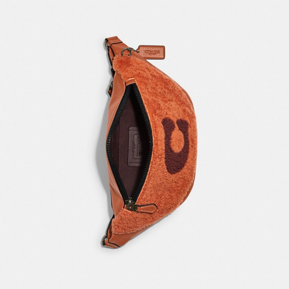 COACH®,Warren Belt Bag With Coach Motif,,Inside View,Top View