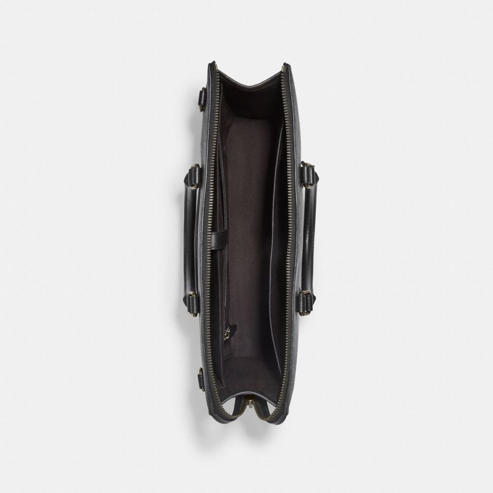 COACH®,グラハム ジップ ブリーフ・シグネチャー キャンバス,トート&ビジネスバッグ,ﾁｬｺｰﾙ