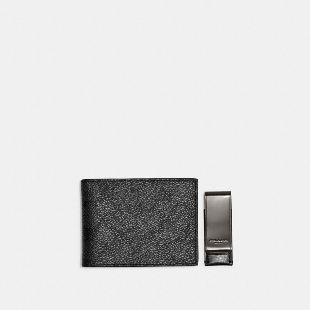 COACH® | Boxed Slim Billfold Wallet And Money Clip Set In