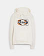 COACH®,SPORTY COACH HOODIE,White,Front View