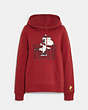 COACH®,COACH X PEANUTS SNOOPY ICE SKATE HOODIE,cotton,1941 Red,Front View