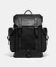 COACH®,HITCH BACKPACK,Leather,Black,Front View