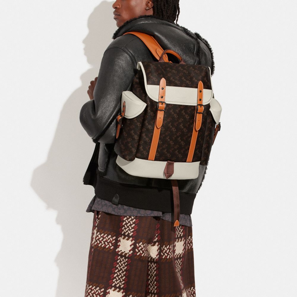 COACH®,Hitch Backpack With Horse And Carriage Print,,Detail View