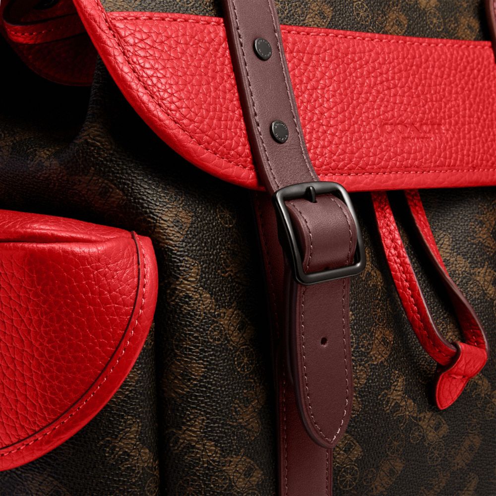 COACH®,Hitch Backpack With Horse And Carriage Print,,Closer View