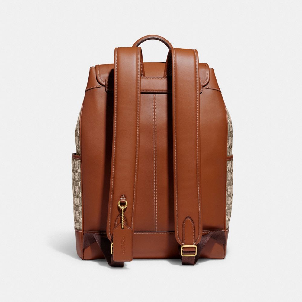 COACH®,Frankie Backpack In Signature Textile Jacquard,,Back View