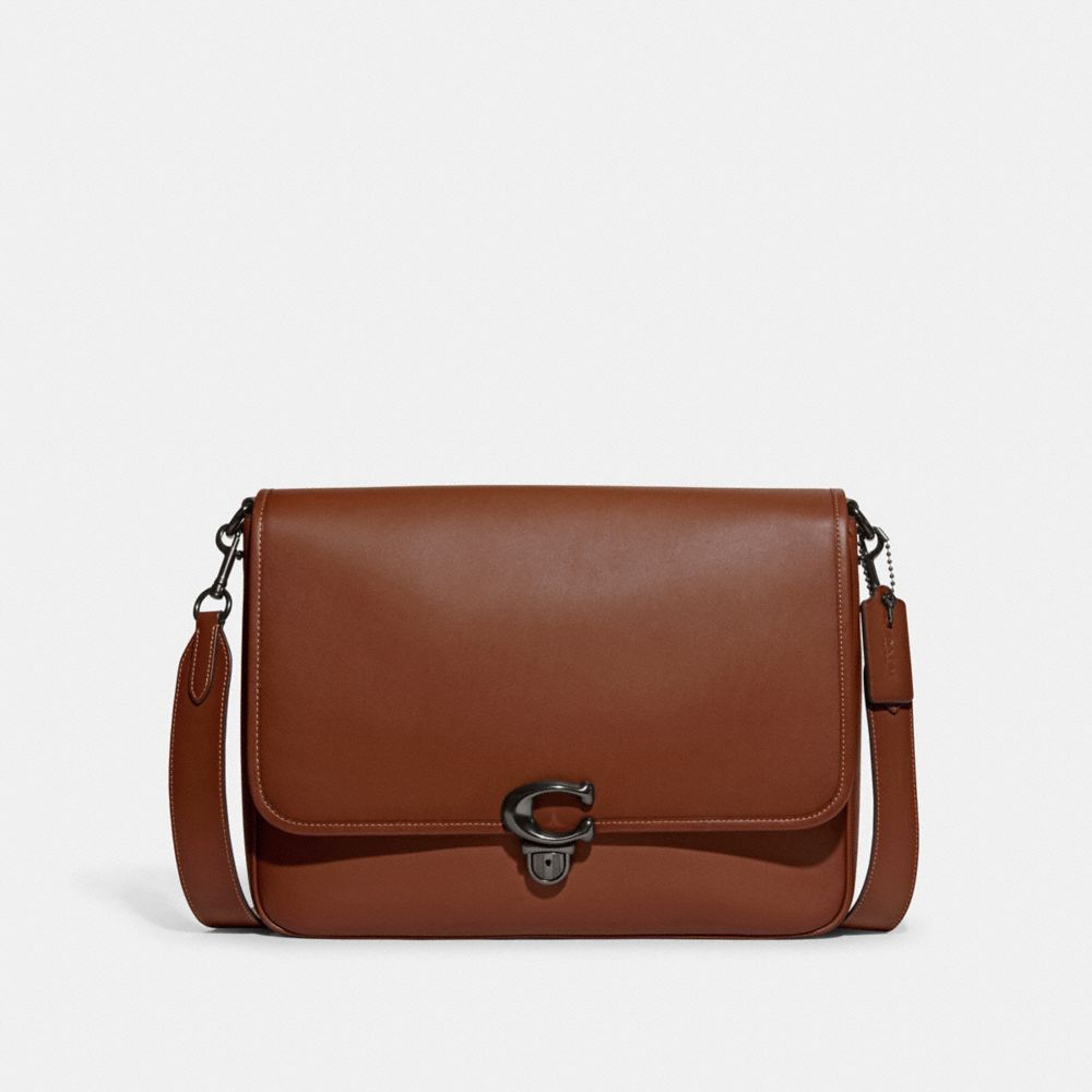 COACH Mickey Crossbody Clutch In Glovetanned Leather in Brown