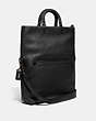 COACH®,ROWE FOLDOVER TOTE,Pebble Leather,Large,Black,Angle View