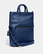 COACH®,ROWE FOLDOVER TOTE,Pebble Leather,Large,Deep Blue,Angle View