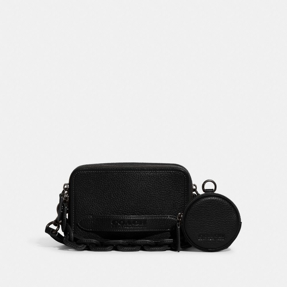 Coach Men's Charter Mini Cross Body Bag in Charcoal/Black Coach