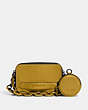 COACH®,CHARTER CROSSBODY WITH HYBRID POUCH,Pebbled Leather,Mini,Flax,Front View