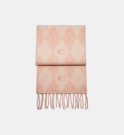 Argyle Print Oversized Muffler