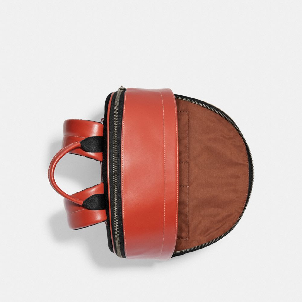 COACH®,Coach X Peanuts West Backpack In Signature Canvas With Patches,,Inside View,Top View