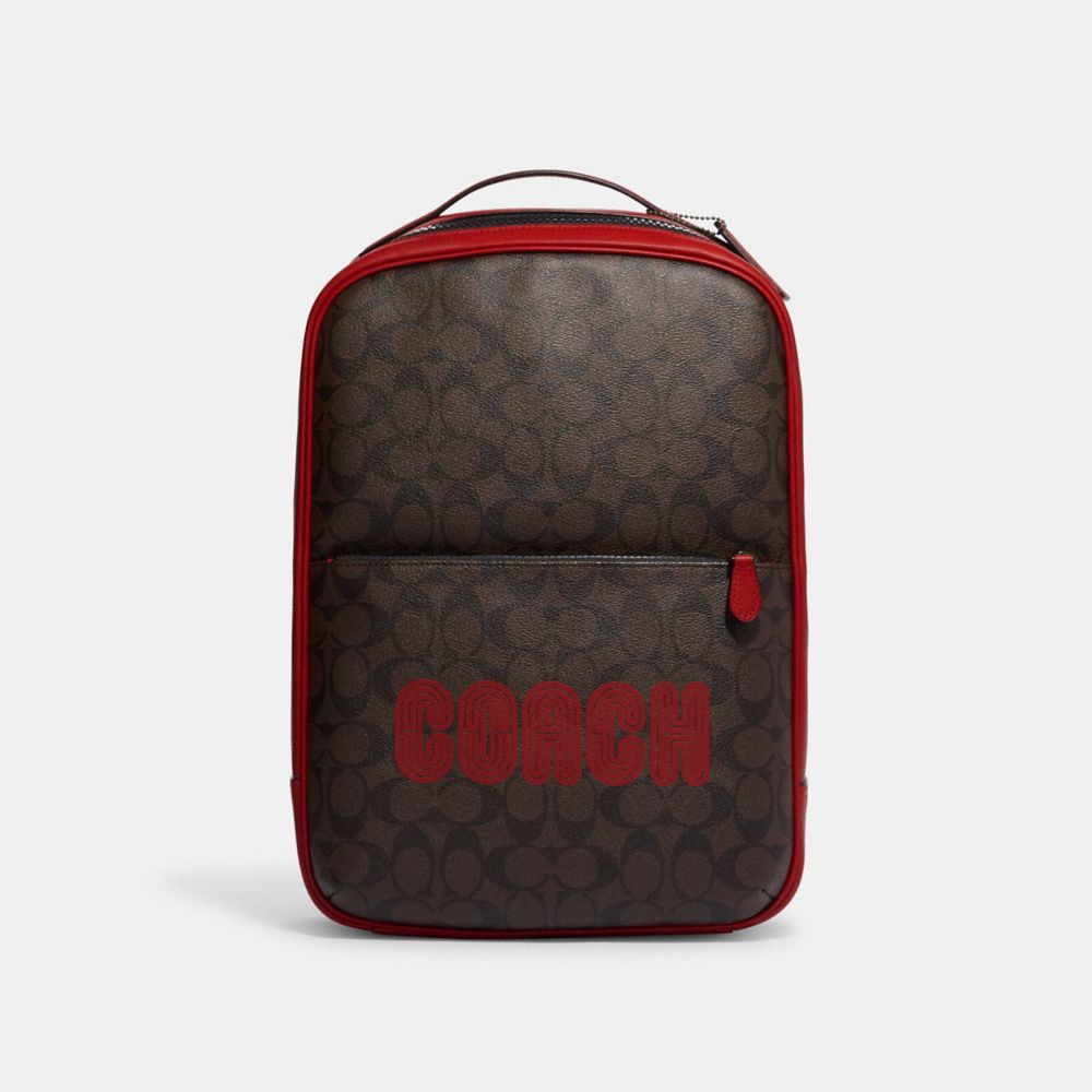 COACH® | Westway Backpack In Colorblock Signature Canvas With