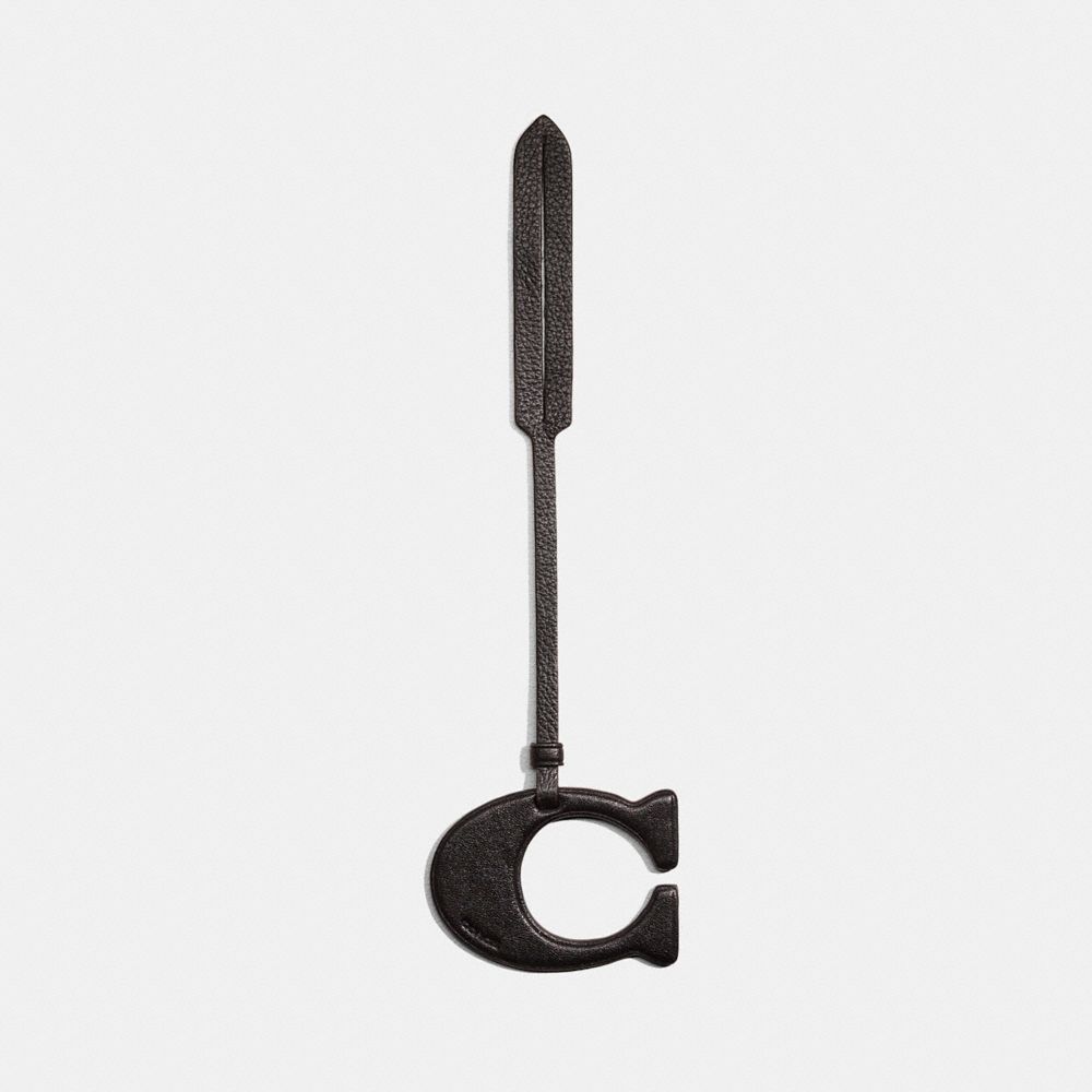 Shop Coach Remade Signature Bag Charm In Black