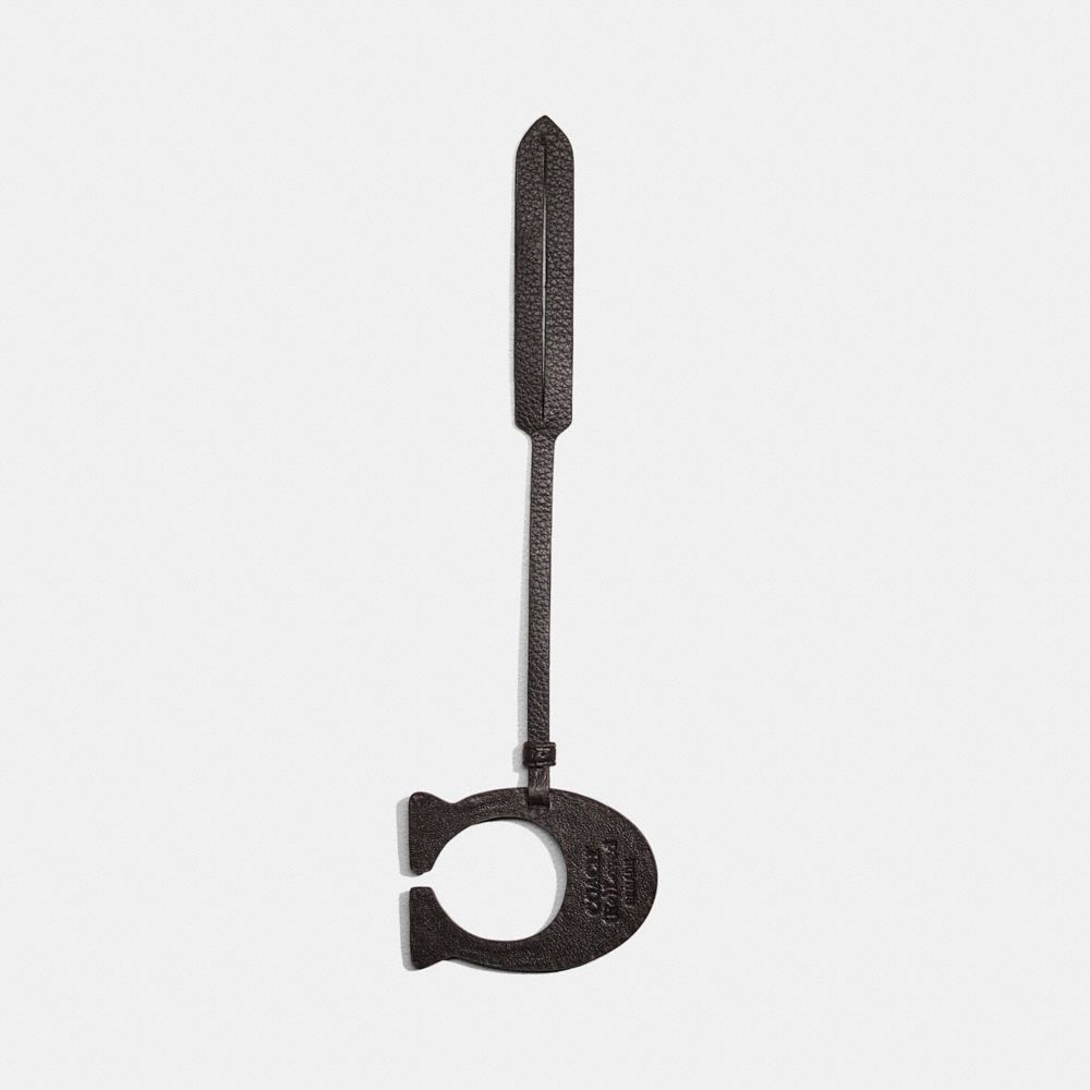 Shop Coach Remade Signature Bag Charm In Black