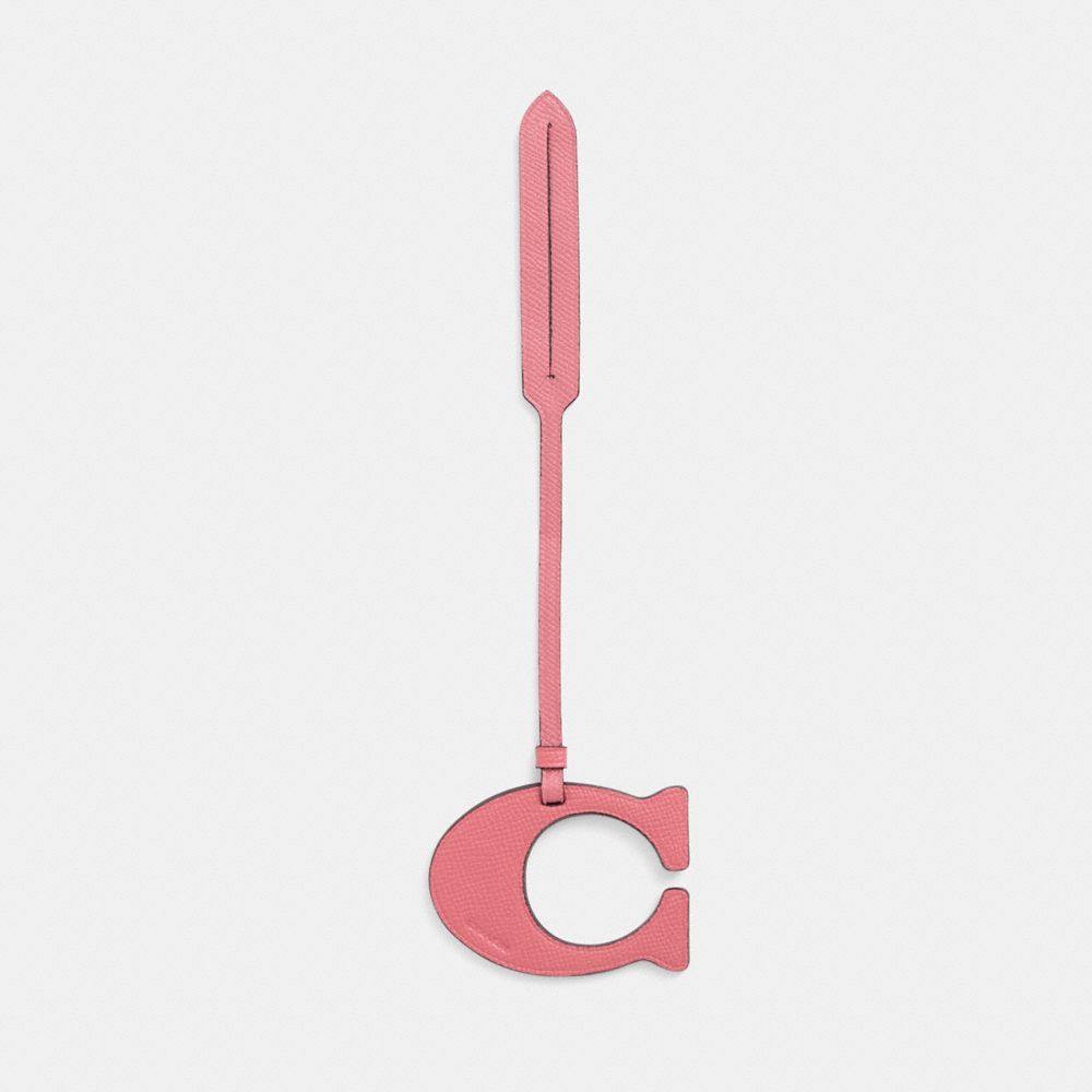 COACH®,Remade Signature Bag Charm,Bag Charm,Logo,Casual,Pink,Front View