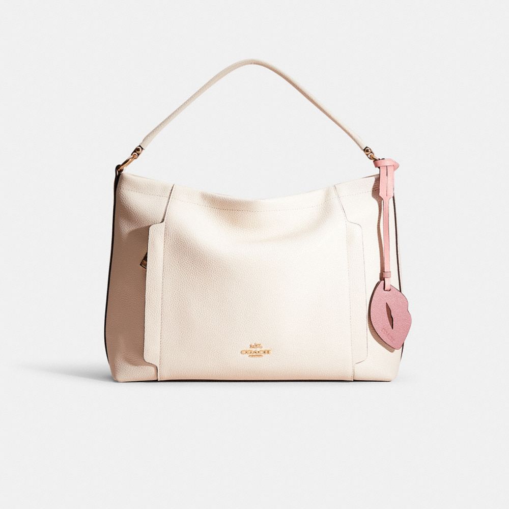 COACH®,Remade Lip Bag Charm,Crossbody,Casual,Red,Angle View