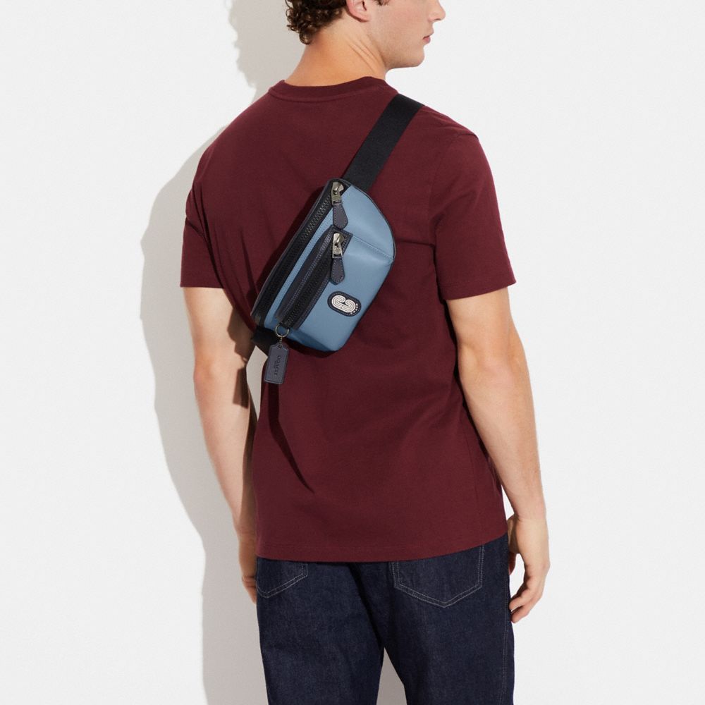 COACH®,Westway Belt Bag In Colorblock With Coach Patch,,Detail View