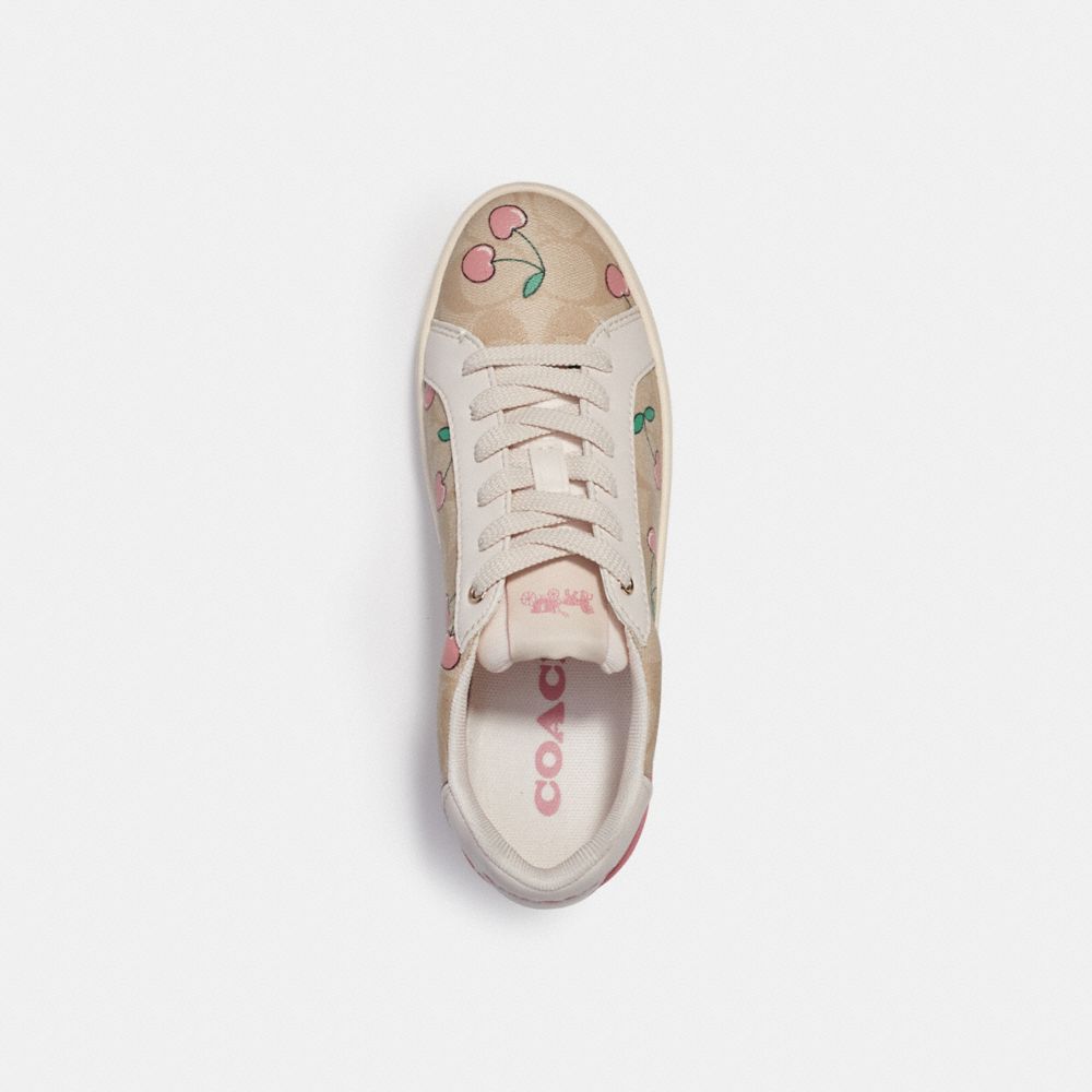 Clip Low Top Sneaker In Signature Canvas With Heart Cherry Print