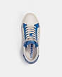 COACH®,CLIP HIGH TOP SNEAKER WITH PATCH,Chalk/ Sky Blue,Inside View,Top View