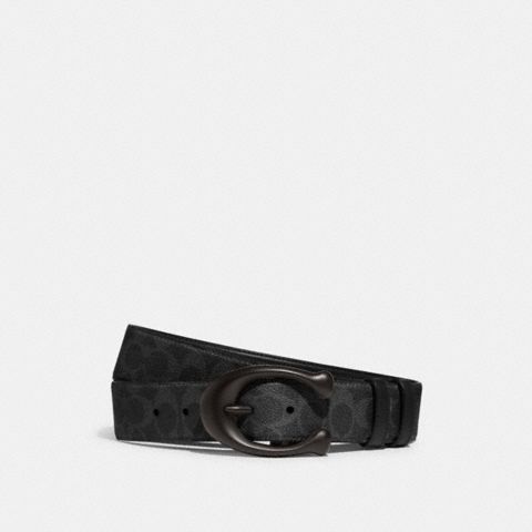 Мужские ремни Coach Sculpted C Buckle Cut-To-Size Reversible Belt, 40 Mm