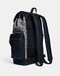 COACH®,SPRINT BACKPACK IN SIGNATURE JACQUARD,Refined Pebble Leather,X-Large,Everyday,Black Antique Nickel/Navy/Midnight,Angle View